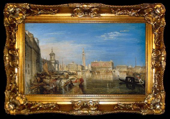 framed  Joseph Mallord William Turner Bridge of Sighs,Ducal Palace and Custom-house (mk31), ta009-2